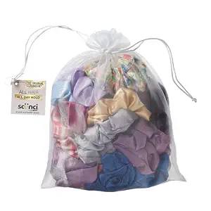 Scunci by Conair Satin Scrunchie - hair accessories - hair accessories for women - Assorted Colors- 30 Count (Pack of 1)
