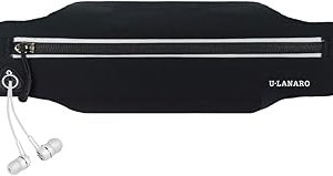 Slim Running Belt Fanny Pack for Men Women, Running Phone Holder Runners Pouch Waist Pack for Workout, Money Belt, Running Gear Accessories [Fits ALL Phones] | Runners Pouch Waist Pack for Workout Sport Exercise Fitness Marathon, Money Belt, Running Gear Accessories, Fits ALL Phones