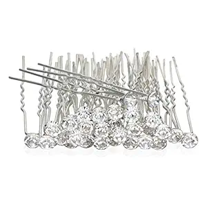 GBSTORE 12 Pcs Transparent Crystal Rhinestones Hair Pins, Beautiful Hair Accessories for Every Occasion