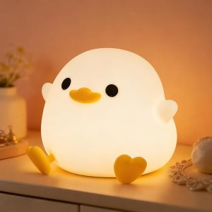 FAMIDUO Duck Night Light, Squishy Silicone Bedside Light for Baby Nursery | BPA-Free Silicone,Dimmable,20min Timer,Rechargeable Touch Light , Cute DoDo Ducky Lamp, Boys Girls Room Decor, Gift for Kids