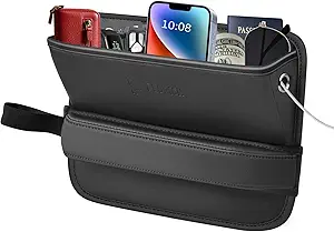 Car Seat Gap Filler, Pro-Seats Gap Filler Organizer and Storages 2-in-1, Premium Leather Center Console Organizer, Car Organizer Front Seat Universal Fit for Car SUV Truck