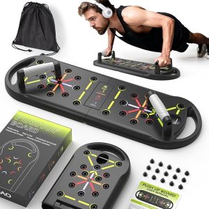 JLoibao Push Up Board Fitness, Portable Pushup Board for Men, Foldable Push up Bar, Workout Home Gym Equipment, 20 in 1 Exercise Pushup Handles for Floor, Strength Training Equipment for Men