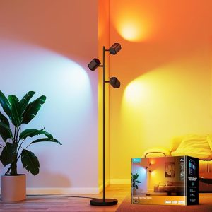 Govee Tree Floor Lamp with 3 Rotatable Lights, Compatible with Matter | LuminBlend Technology, Standing Lamp with 64 Dynamic Scenes, Music Sync, Smart Floor Lamp for Living Room, Bedroom, Office