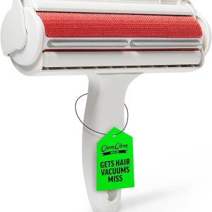 ChomChom Roller & Rake – Reusable Pet Hair Removal Roller with Rake Attachment for Cat & Dog Fur on Furniture, Couch, Carpet, Car, Rugs, Bedding & More– Portable, Eco-Friendly