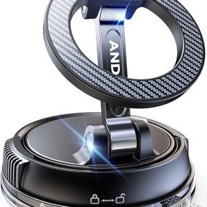 ANDERY Car Phone Holder for Magsafe [78+LBS Max Suction & 2400gf Magnetic] | 360° Adjustable Car Phone Mount, Phone Holders for Your Car for iPhone 17-12 Pro Max Air Plus (Carbon Fiber)
