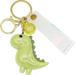 Acrylic Cute Dinosaur Car Key Chain Ring Charm Dino Keychain Pendant For Bags Backpack Purse Accessories
