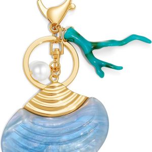 MUYAN Summer Cute Keychain Bag Charm for Handbags Acrylic Large Handmade Beach Bag Accessories