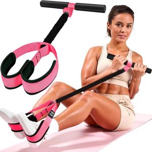 Pedal Resistance Band with Handle, Upgraded Durable Thickened Latex Tubes and Soft Foam Fabric Foot Pedal, Sit Up Exercise Equipment for Abdomen, Waist, Arm, Core/ABS, Leg, Physical Therapy