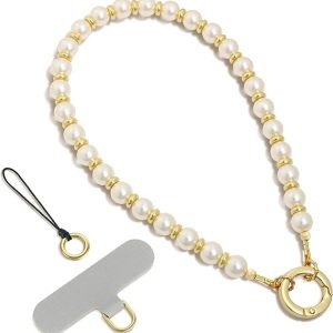 SURPHY Phone Charm, Handmade Beaded Phone Wrist Strap with Tether Tab | Phone Charm Strap, Phone Chain with Premium Metal Buckle, Wrist Strap Fits Cellphone Cases, Wallets, Bags, Keys