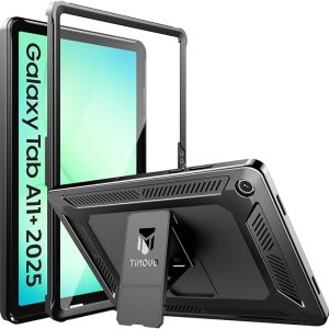 TiMOVO Shockproof Case for Samsung Galaxy Tab A11+/A11 Plus 11'', Black | Fit for SM-X230/X236/X238, Built-in Screen Protector, Heavy Duty Shockproof, Rugged Full Body Protective Cover