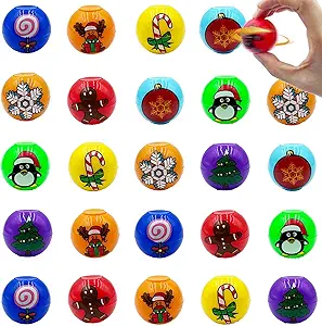 24 Pcs Mini Fidget Spinners Ball Toys for Kids & Adults - Christmas Stocking Stuffers, Pinata Fillers, Treasure Box Toys for Parties & Gifts