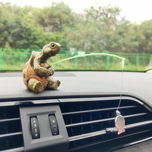 Cute Fishing Car Ornaments for Dashboard, Swinging Fish Car Dashboard Decor, Fun Car Decoration for Dash Car Accessories for Anglers, Home Garden Decor