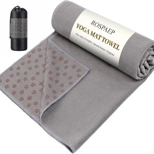 Yoga Mat Towel Non Slip, 72"x24" Ultra Absorbent Microfiber | With Silicone Grip Dots, Quick-Dry with Portable Carrybag, Easy to Clean for hot yoga, Pilates and Gym Workout